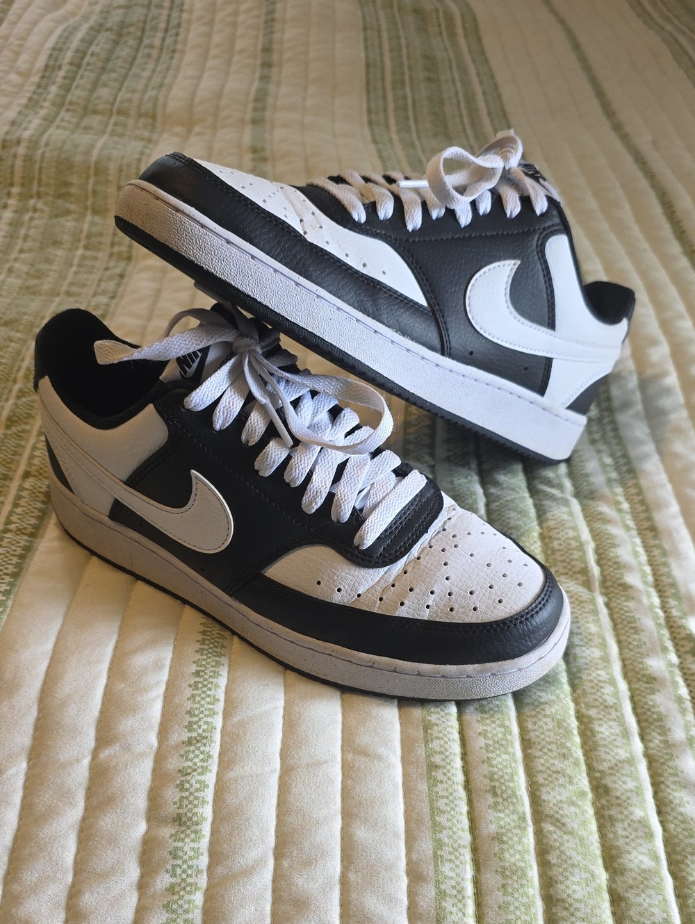 Nike Women's Court Vision Low Black and White Low-Top Sneakers